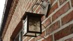 Hanglantaarn voor tegen de wand -(smeed)ijzer deels gehamerd, Ophalen of Verzenden