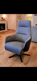 Te koop zeer luxe relaxstoel, 3 motoren, combi leer/stof, Huis en Inrichting, Fauteuils, Ophalen, Zo goed als nieuw, Stof, 50 tot 75 cm
