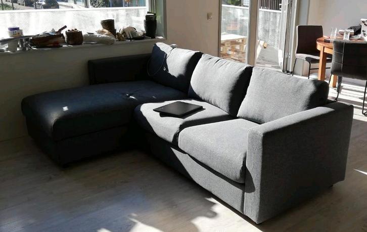 IKEA VIMLE bank, Gunnared middengrijs, Huis en Inrichting, Banken | Complete zithoeken, Gebruikt, Stof, Ophalen
