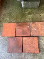 Lot antieke terracotta tegels, Antiek en Kunst, Antiek | Wandborden en Tegels, Ophalen