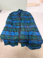 Zeldzaam Donegal Design Cape Poncho Mohair & Wol Blauw/Groen, Blauw, Ophalen of Verzenden, Zo goed als nieuw, H