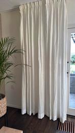 Kamerhoge off white / roomwitte linnenlook gordijnen, Huis en Inrichting, Modern strak, Ophalen of Verzenden, Zo goed als nieuw