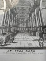 Jan Goeree (1670-1731) origineel werk De oude Kerk, Antiek en Kunst, Ophalen of Verzenden