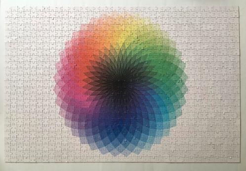 Leuke legpuzzel regenboog 1000 stukjes (50x70 cm), Hobby en Vrije tijd, Denksport en Puzzels, Zo goed als nieuw, Legpuzzel, 500 t/m 1500 stukjes