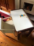 Vintage Hout kleuterschool kindertafeltje met stoeltje, Kinderen en Baby's, Kinderkamer | Tafels en Stoelen, Ophalen, Gebruikt