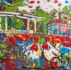 Corrie Leushuis - Twee kippen en stadsgezicht, Ophalen