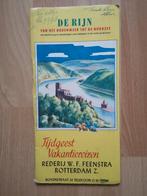 Oude kaart, De Rijn, v. Bodenmeer tot Noordzee. Getekend., Boeken, Gelezen, Overige typen, Ophalen of Verzenden, Duitsland