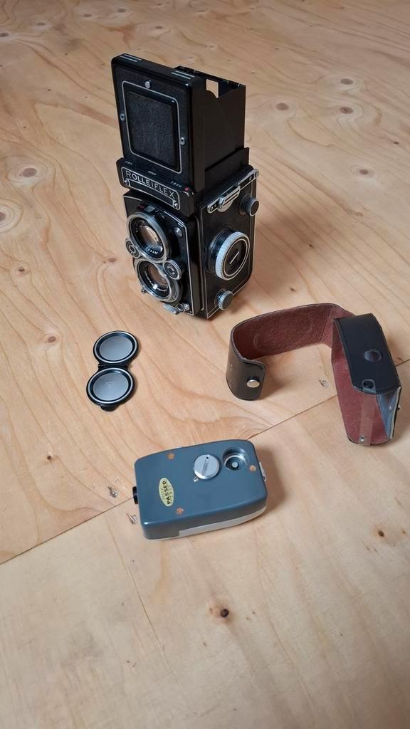 Rolleiflex TLR Camera met Draagtas & Luxmeter, Audio, Tv en Foto, Fotocamera's Analoog, Gebruikt, Spiegelreflex, Overige Merken