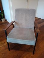 Woood fauteuil Sally - grijze ribstof, Huis en Inrichting, Fauteuils, Ophalen, 75 tot 100 cm, Zo goed als nieuw, Stof