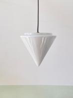 Art deco hanglamp opaline glas, conische kap, Antiek Ca 1920, Ophalen of Verzenden