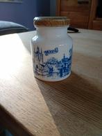 Antiek Mosterdpotje met Blauwe Decoratie, Ophalen of Verzenden