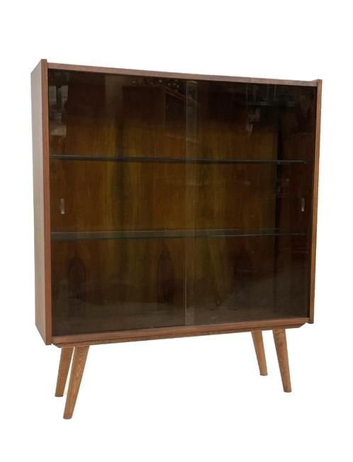 Vintage Wandkast Kast vitrine Jaren 60 Design glas, Huis en Inrichting, Kasten | Wandmeubels, Eikenhout, Teakhout, Overige houtsoorten