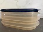 Tupperware vleeswarendoosjes 3 stuks met deksel, Ophalen, Gebruikt, Blauw, Overige typen