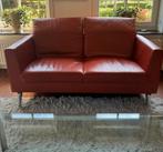 Leolux bank diep rood, Ophalen, Tweepersoons, Zo goed als nieuw, Leolux
