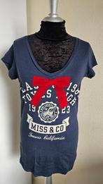 Maat M/MISS AMERICA Blauw grappig t-shirt, Blauw, Maat 38/40 (M), Ophalen of Verzenden, Zo goed als nieuw