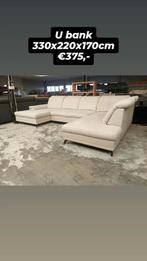 U bank 330x220x170cm verstelbaar rug-nek