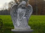 Beeld Engel met Vleugels - Gedetailleerd - Steen, Tuin en Terras, Ophalen of Verzenden, Steen, Engelenbeeld