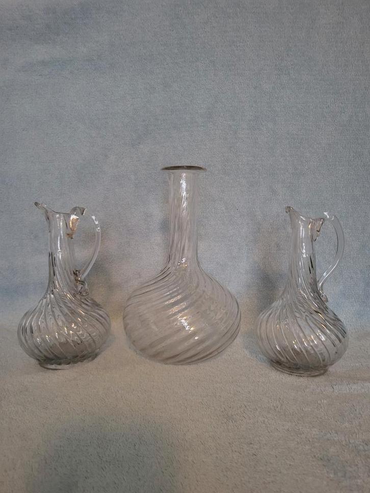 Glazen Karaf set met schenkkannetjes, Antiek en Kunst, Antiek | Glas en Kristal, Ophalen
