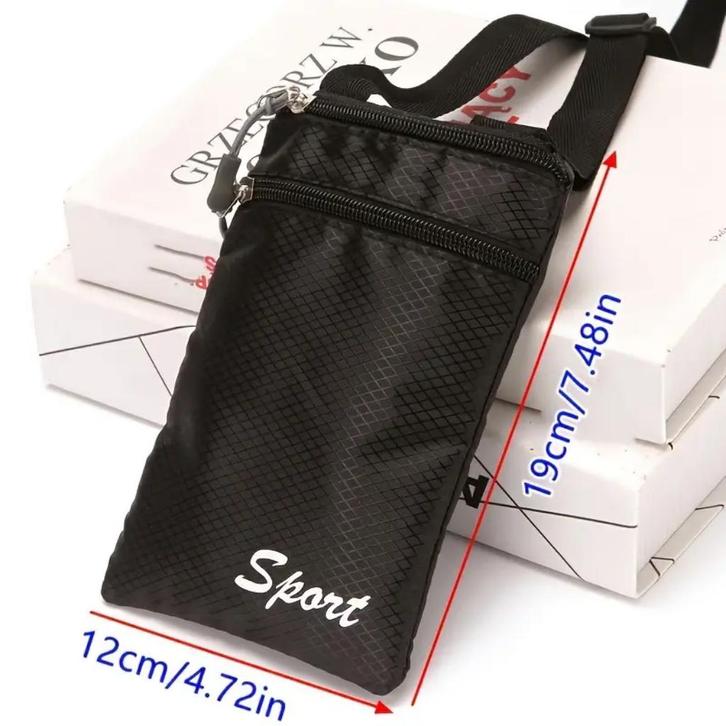 Leuke sportieve shoulder-/crossbody slingbag "SPORT", Sieraden, Tassen en Uiterlijk, Tassen | Schoudertassen, Nieuw, Zwart, Verzenden