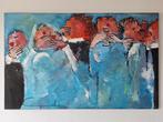 dikke dames schilderij Gerdine Duijsens doek afm. 100x160cm, Ophalen