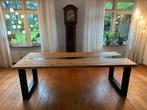 Unieke Epoxy Riviertafel – Massief Hout en Epoxy, Ophalen, Gebruikt, 200 cm of meer, Natuurlijk