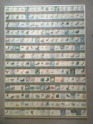 Vitra museumcollectie stoelenposter ca 81x111 beschikbaar voor biedingen