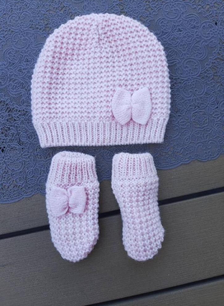Wintersetje Zeeman muts en wantjes Mt 6-12 mnd, Kinderen en Baby's, Babykleding | Mutsen, Sjaals en Wanten, Zo goed als nieuw