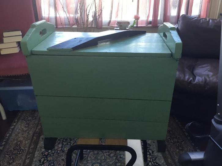 Turfbak, Huis en Inrichting, Woonaccessoires | Kisten, Gebruikt, Minder dan 50 cm, Overige houtsoorten, Ophalen of Verzenden