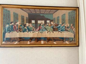 Geborduurde Het Laatste Avondmaal Wanddecoratie beschikbaar voor biedingen