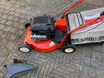 Sabo mulchmaaier en grasopvang  53 cm breed, Tuin en Terras, Grasmaaiers, Cirkelmaaier, Gebruikt, Opvangzak, Benzine-grasmaaier