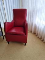 fauteuil, Huis en Inrichting, Fauteuils, Ophalen, Gebruikt, Minder dan 75 cm, Leer