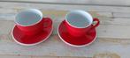 Rode koffie kop en schotel nieuw!, Huis en Inrichting, Keuken | Servies, Ophalen, Nieuw, Effen, Kop(pen) en/of Schotel(s)