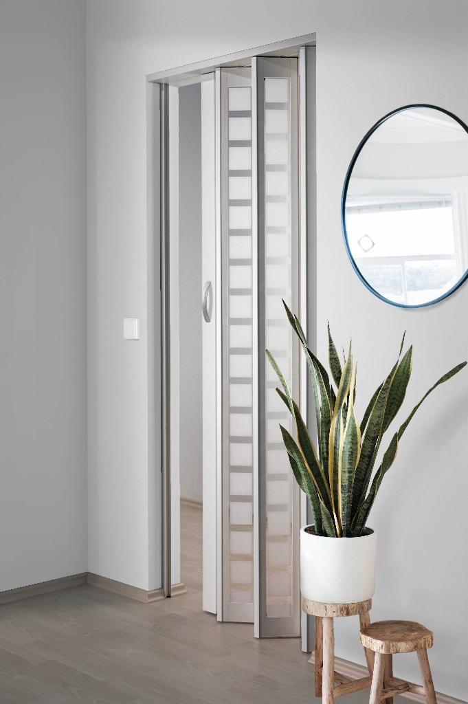 Vouwdeur New Generation, 86x205 uitbreidbaar tot 4m in Wit, Huis en Inrichting, Stoffering | Gordijnen en Lamellen, Nieuw, Minder dan 100 cm