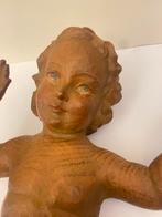 Antiek Houten Beeld - Liggend Kindje Jezus, Antiek en Kunst, Kunst | Beelden en Houtsnijwerken, Ophalen of Verzenden