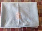 BABYDEKENTJE lichtblauw, rose applicatie 120 / 120 cm, Ophalen, Gebruikt, 100 cm of meer, Deken