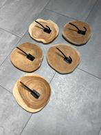 5 stuks houten kapstokken, Huis en Inrichting, Woonaccessoires | Kapstokken, Zo goed als nieuw, Minder dan 100 cm, Hout, Ophalen