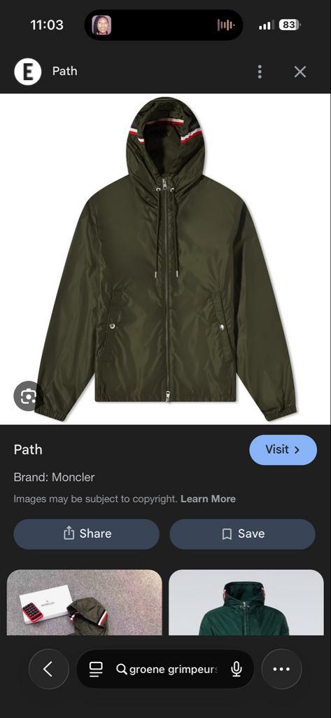 Moncler Grimpeurs Jas - Stijlvol en Comfortabel, Kleding | Heren, Jassen | Zomer, Zo goed als nieuw, Maat 56/58 (XL), Groen, Ophalen of Verzenden