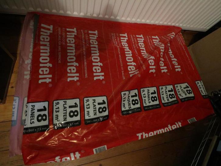 Thermofelt ondervloer, restant nieuw, Huis en Inrichting, Stoffering | Vloerbedekking, Nieuw, Overige typen, Ophalen