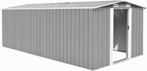 vidaXL - Metalen Tuinschuur - 257x489x181 cm - grijs gecoat, Tuin en Terras, Tuinhuizen, 200 tot 400 cm, Schuur, Nieuw, VidaXL