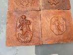 4 oude  haard tegels antiek, Antiek en Kunst, Ophalen of Verzenden