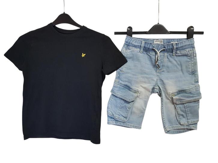 Stoere VINGINO cargo jog short Geldo maat 10 / 140., Kinderen en Baby's, Kinderkleding | Maat 140, Zo goed als nieuw, Jongen, Broek