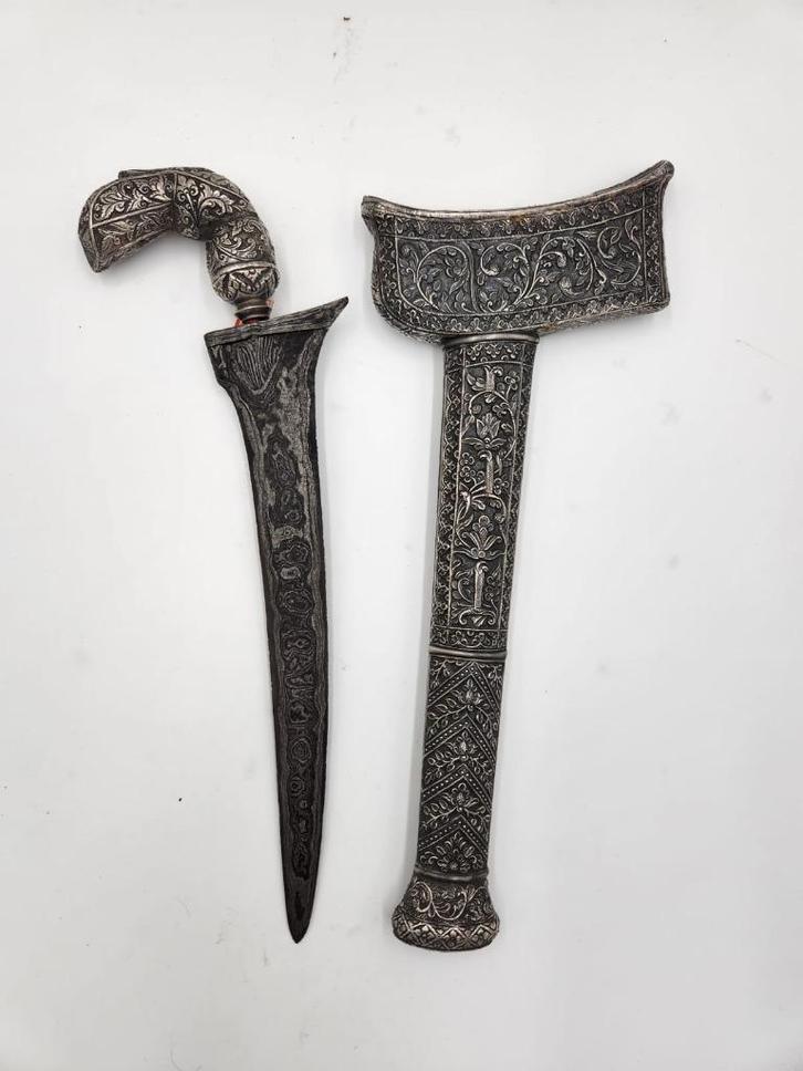 Antieke Keris Bugis Sterling Zilver Sepukal Patah Tiga KTB48, Antiek en Kunst, Kunst | Niet-Westerse kunst, Verzenden