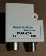 Braun tweevoudige verdeler TV en Data - POA-254 o.a. Ziggo, Ophalen of Verzenden, Nieuw, Minder dan 2 meter