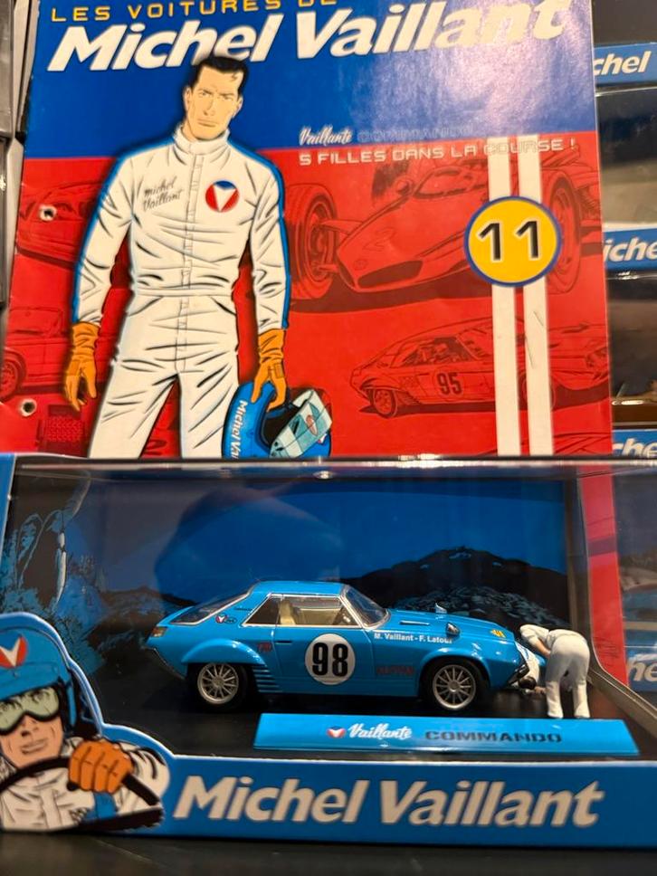 Michel Vaillant - Commando + magazine, Hobby en Vrije tijd, Modelauto's | 1:43, Gebruikt, Auto, Overige merken, Ophalen of Verzenden