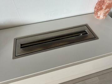 Bio ethanol Rvs haard inbouw  tv meubel 160 hoogglans wit beschikbaar voor biedingen