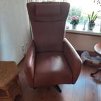 Prominent sta op stoel, Huis en Inrichting, Fauteuils, Ophalen, Minder dan 75 cm, Leer, Zo goed als nieuw