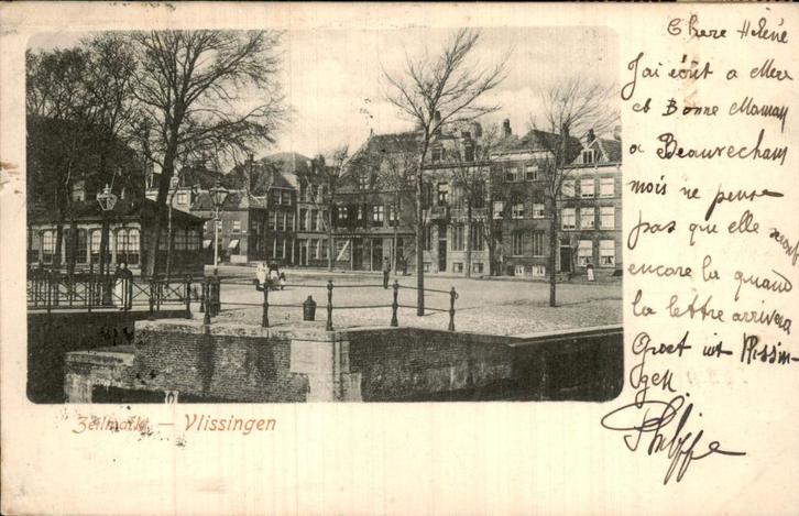 Vlissingen - Zeilmarkt, Verzamelen, Ansichtkaarten | Nederland, Gelopen, Zeeland, Voor 1920, Ophalen of Verzenden
