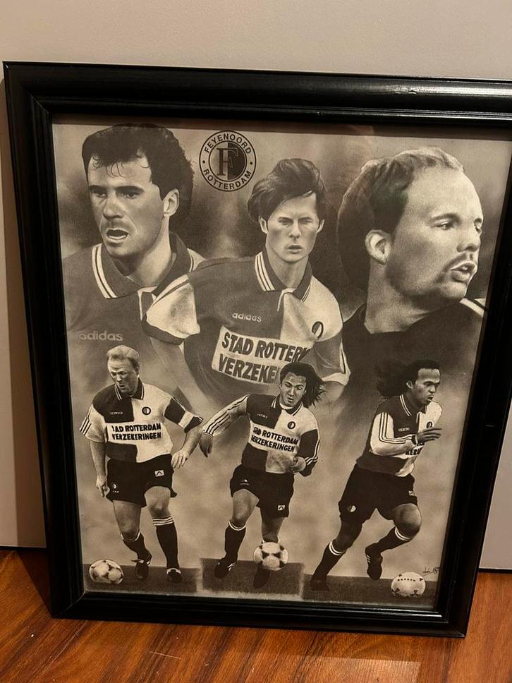Feyenoord schilderij (collectors item), Huis en Inrichting, Woonaccessoires | Lijsten, Zo goed als nieuw, Hout, Ophalen of Verzenden