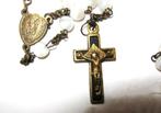 Rozenkrans met wit/heldere glazen kralen (5253-90), Ophalen