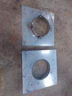 RVS Afdekplaat Schoorsteen Doorvoer 150mm, Gebruikt, Minder dan 30 cm, Kachel, Minder dan 60 cm